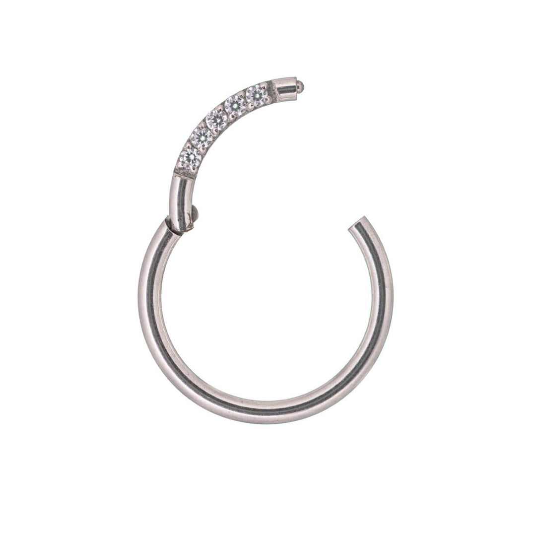 Hinged segment ring clicker pebbled 1.2mm (steel 316L)