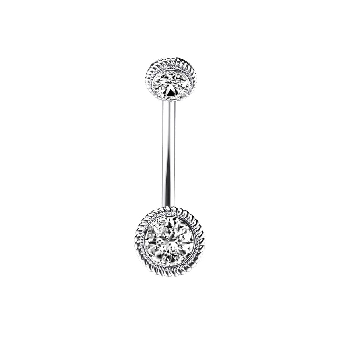 Fancy button earring (steel 316L)