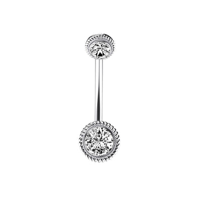 Fancy button earring (steel 316L)