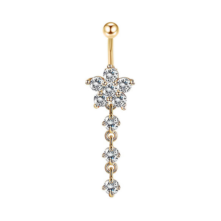 Armring med blomma i zirkonia (stål 316L)