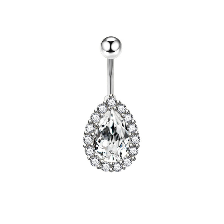 Pisara cubic zirconia button earring (steel 316L)