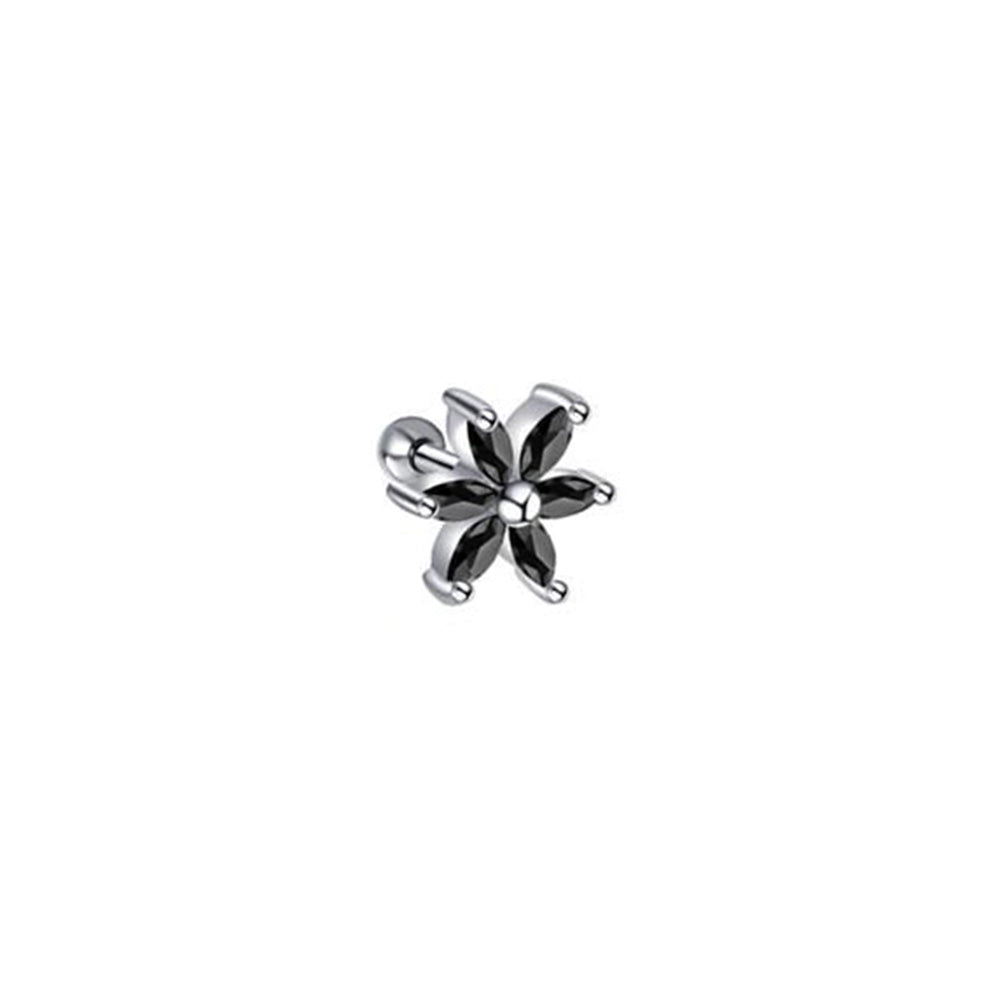 Zirconia flower bracelet 1.2mm (steel 316L)