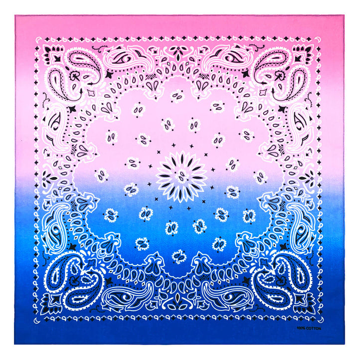 Slip-dyed Bandana scarf 100% cotton