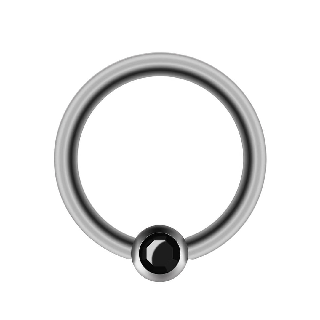 Piercingring av sten 1,2 mm (stål 316L)