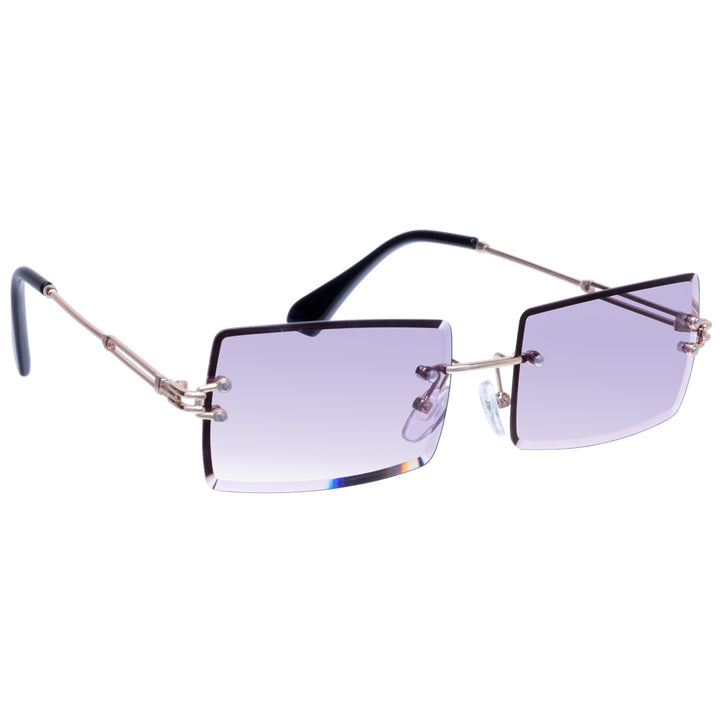 Rectangular sunglasses Frameless lenses