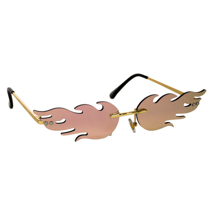 Mirroring flame sunglasses