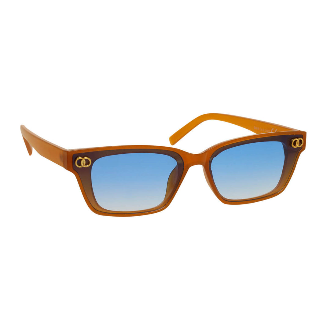 Rectangular sunglasses with decoration