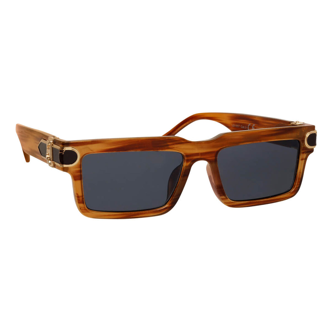 Rectangular sunglasses with decoration