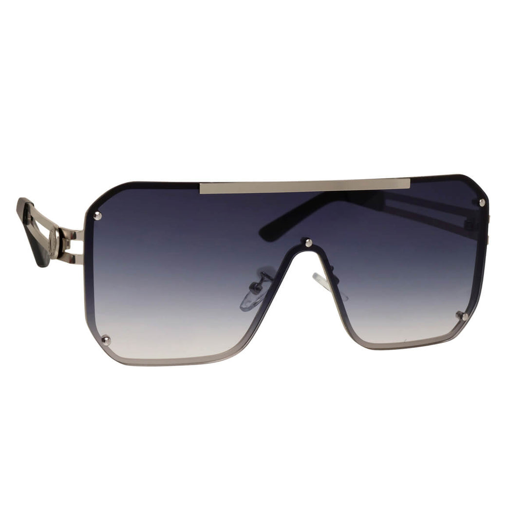 Single lens angled sunglasses