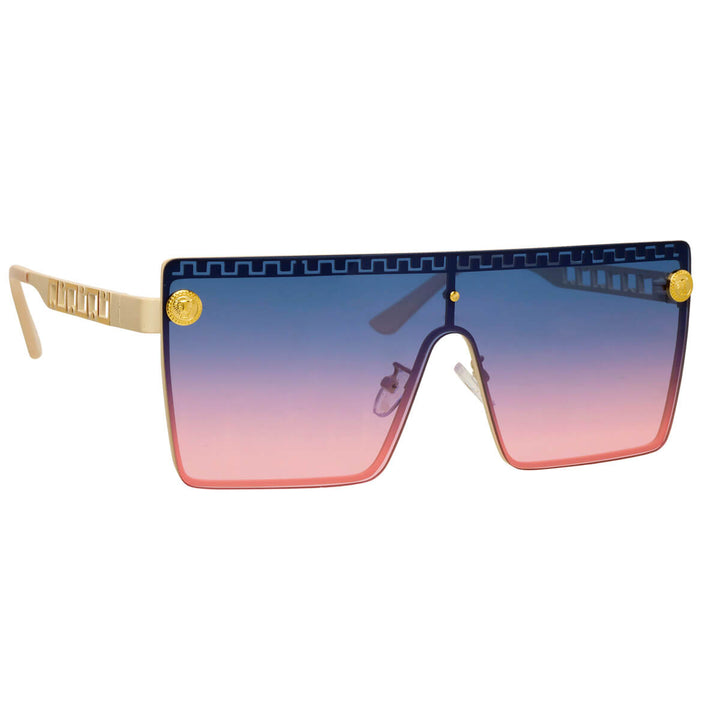 Patterned sunglasses with decoration