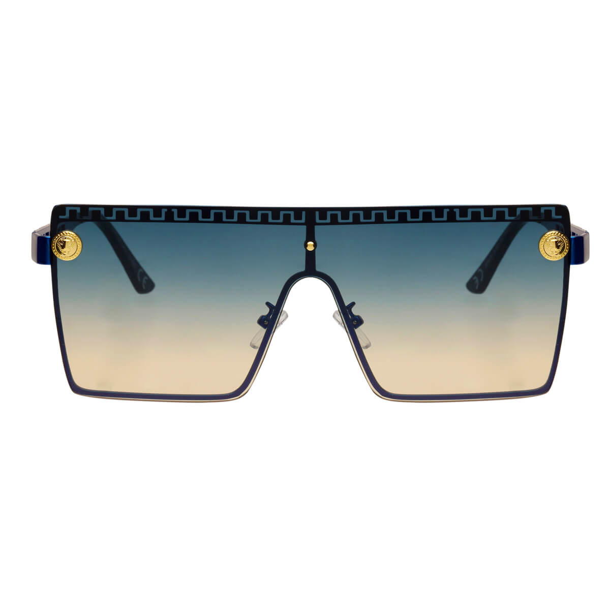 Patterned sunglasses with decoration