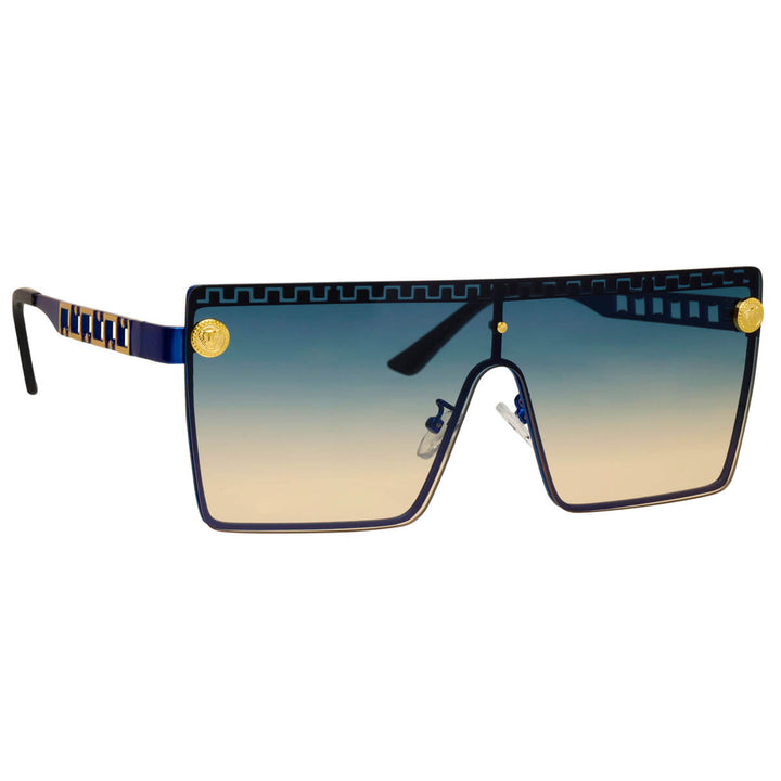 Patterned sunglasses with decoration