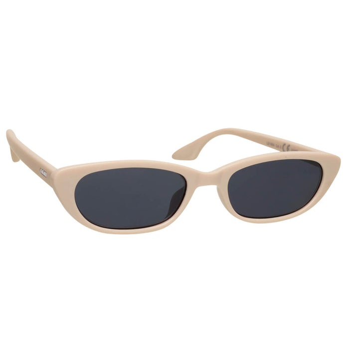 Low oval sunglasses with decoration