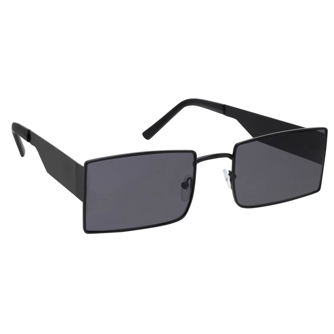 Rectangular sunglasses with metal frames