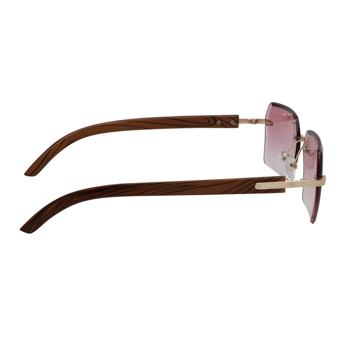 Rectangular frameless sunglasses