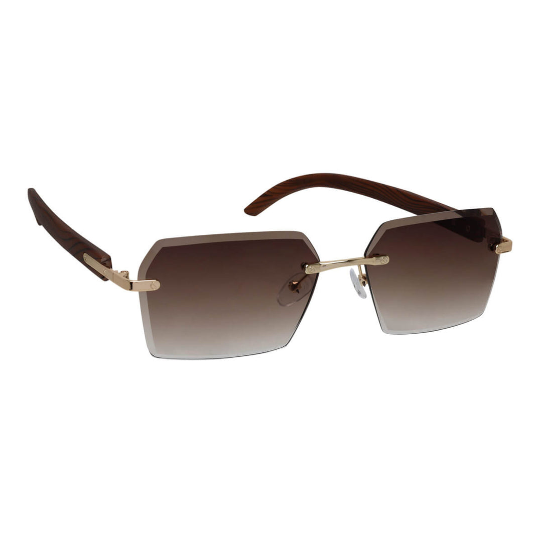 Rectangular frameless sunglasses