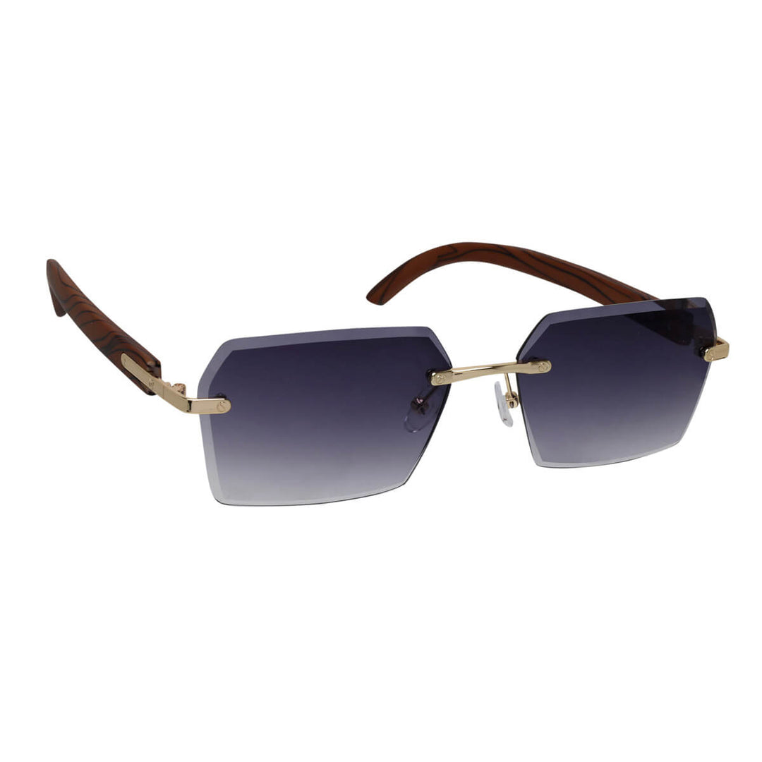 Rectangular frameless sunglasses