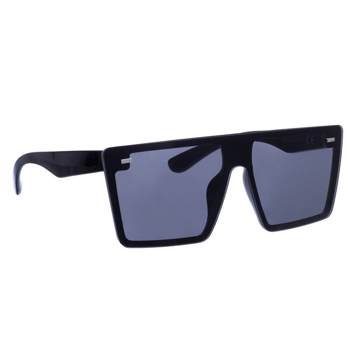 Single lens angled sunglasses flat top