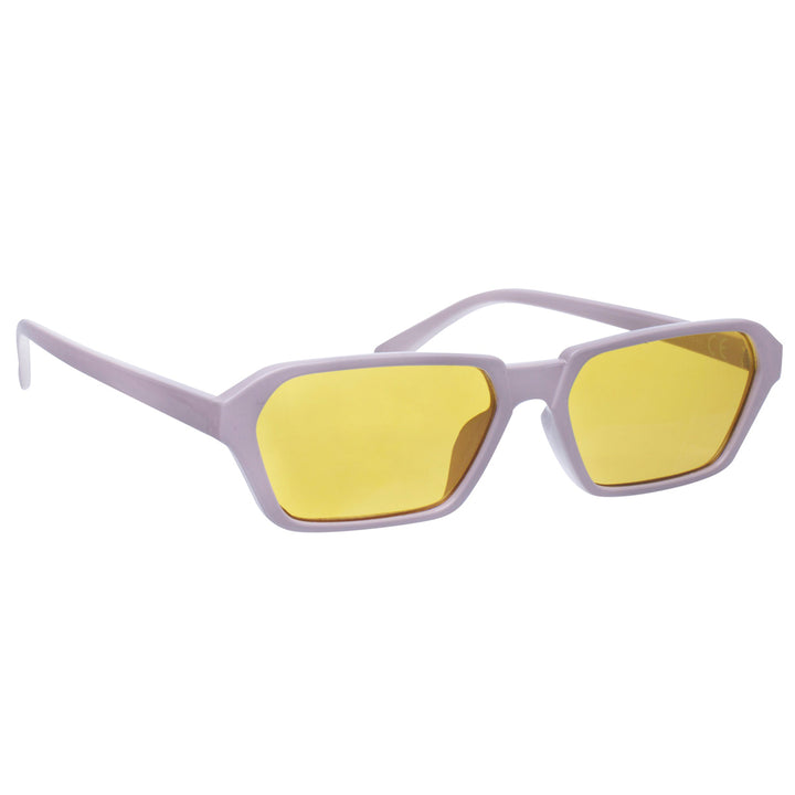 Angled rectangular sunglasses thin frames