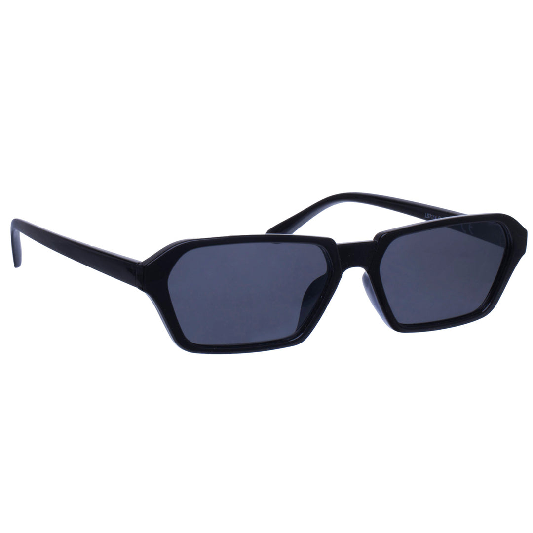 Angled rectangular sunglasses thin frames