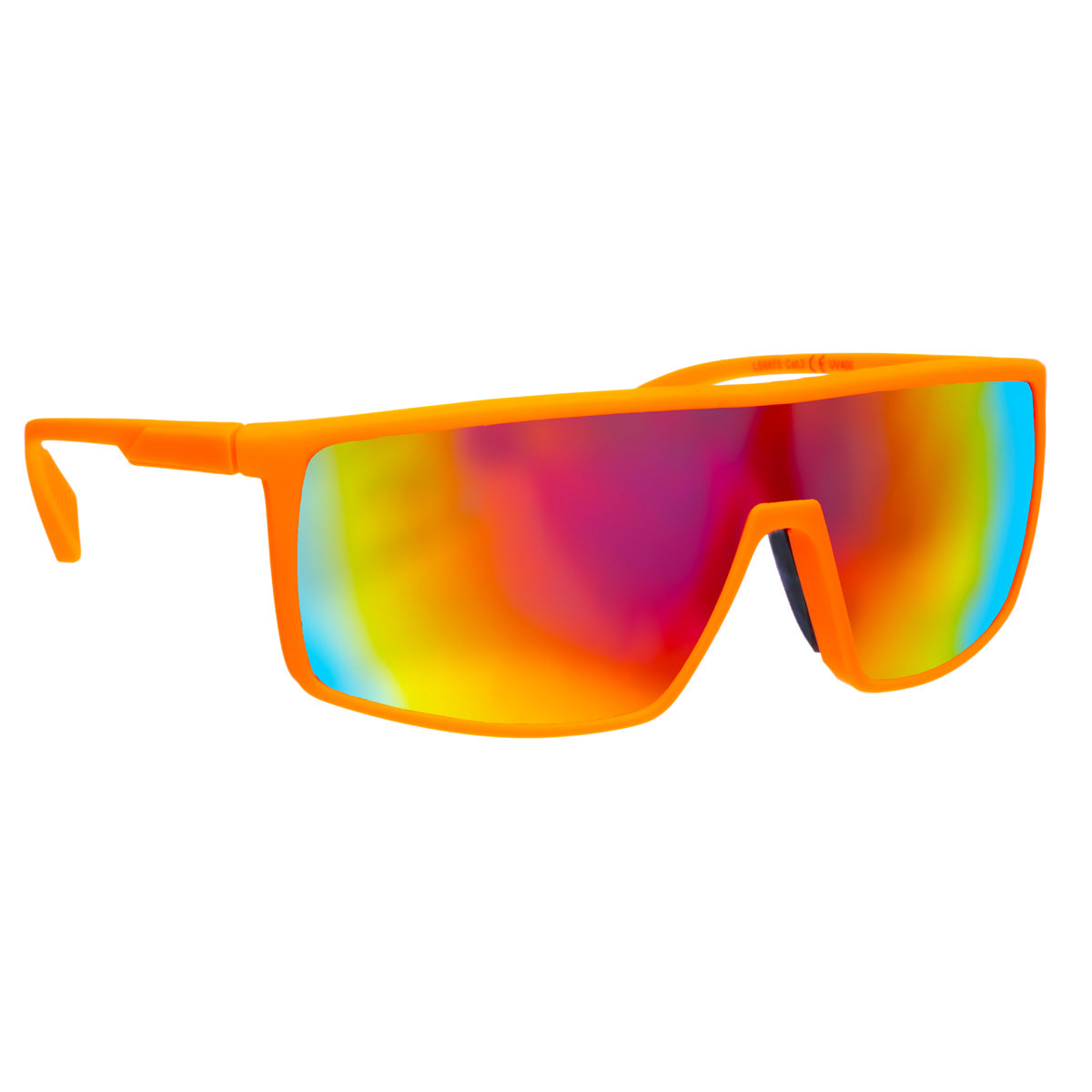 Sportiga färgglada solglasögon med platt topp