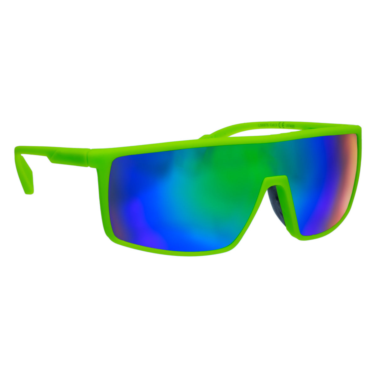 Sportiga färgglada solglasögon med platt topp