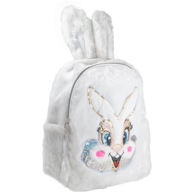 Barnens fluffiga kanin ryggsäck