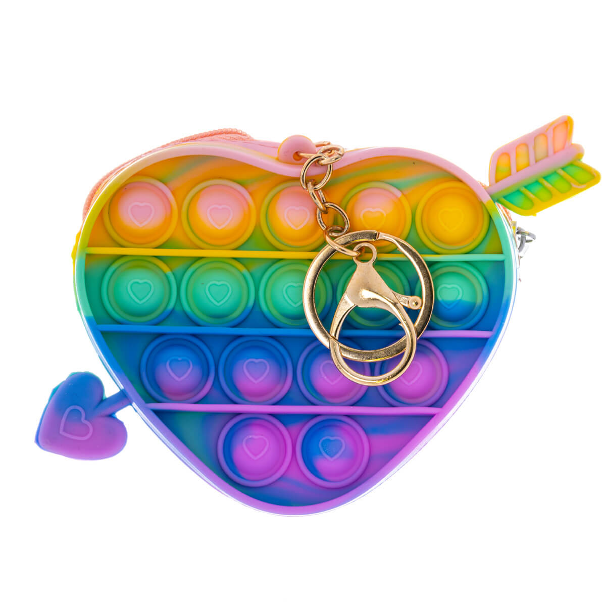 Heart pop it keychain and purse