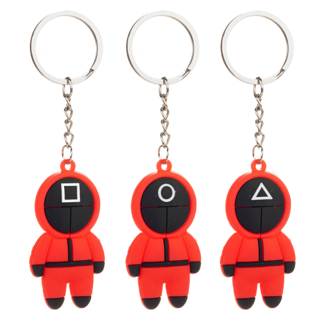 Red full suit character keychain