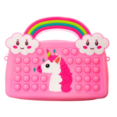 Pop it handbag stress toy unicorn