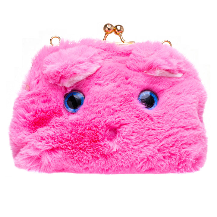 Fluffy stuffed animal big shoulder bag