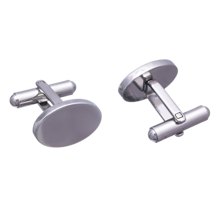 Classic reduced cufflinks oval (steel 316L)