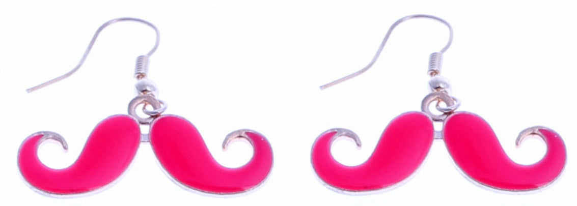 Mustache earrings