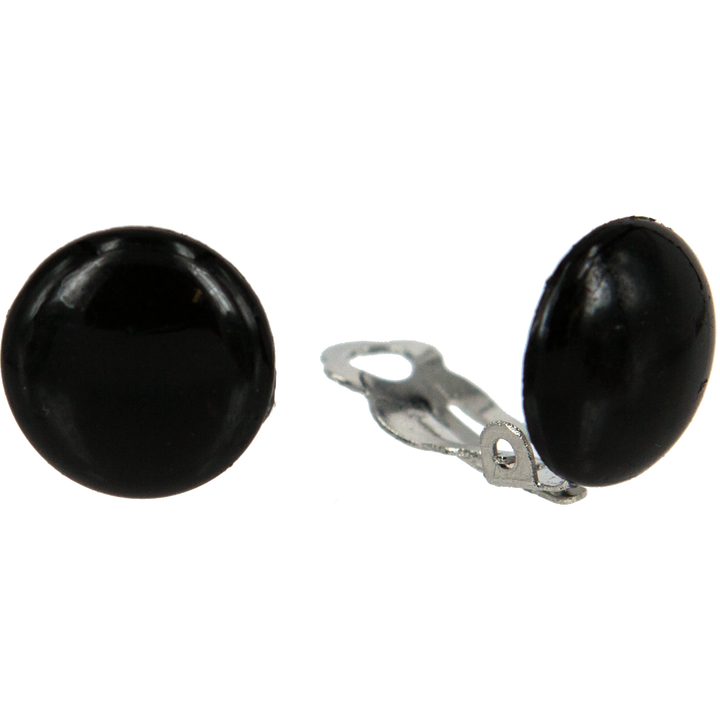 Round flat button clip earrings (Steel 316L)