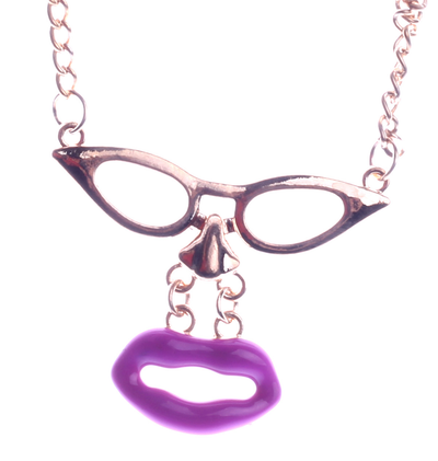 Glasses and lips pendant