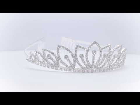 Crown tiara hairpiece with comb