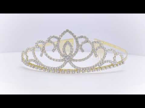 Crown tiara hairpiece with comb